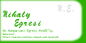 mihaly egresi business card